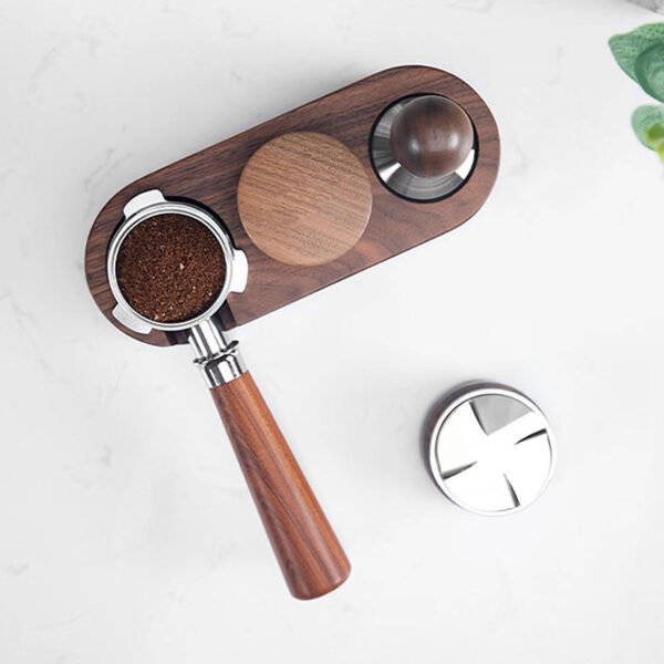 CoffeeTeck 58.5mm Espresso Distributor with Walnut Handle - Image 5