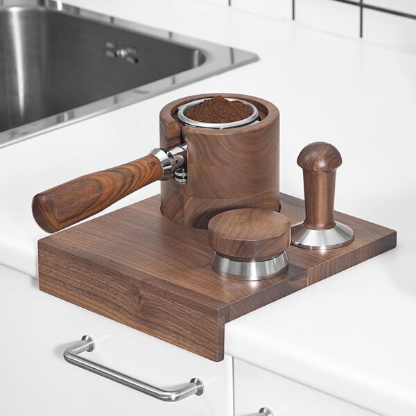 CoffeeTeck 58.5mm Espresso Distributor with Walnut Handle - Image 6