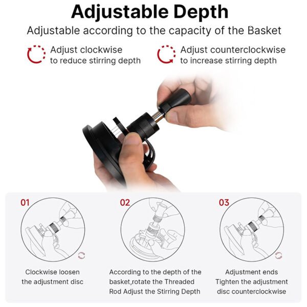 CoffeeTeck 54mm Espresso Distribution Tool with Adjustable Needle Height - Image 3