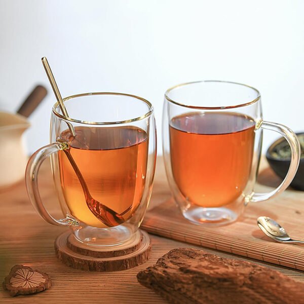 CoffeeTeck Double Wall Glass Mugs (12 oz, Set of 2) - Image 7